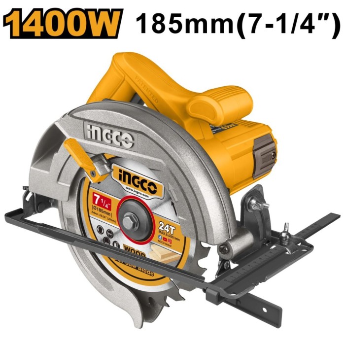 Fierastrau circular 1400 w superselect 185 mm - Ingco CS18538