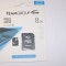 Card de memorie micro SD cu adaptor SD TEAM GROUP, TUSDH8GCL1003, CL 10, NOU