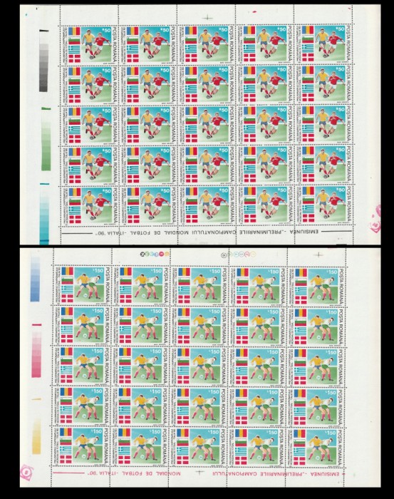 Romania 1990 - #1234 Campionatul Mondial de Fotbal Italia COALA COMPLETYA 6v MNH