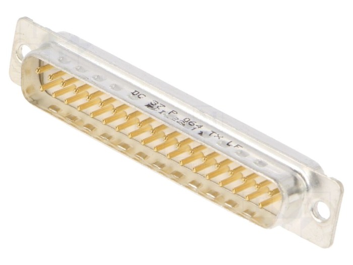 Conector D-Sub 37 pini, soclu, panou