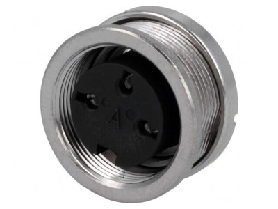 Conector M16 Soclu Mamă 3 Pini IP40 foto