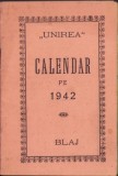C5433N Calendar Unirea pe 1942, foaie bisericească-politică, Blaj