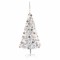 vidaXL Brad Crăciun pre-iluminat cu set globuri, argintiu, 120 cm, PET 3077608