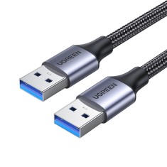 CABLU USB Ugreen &amp;quot;US373&amp;quot;, USB 3.0 (T) la USB 3.0 (T), lungime 2m, brodat, negru &amp;quot;80791&amp;quot; - 6957303887910 foto