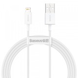 Cablu Date si Incarcare USB-A - Lightning Baseus Superior Series, 20W, 1.5m, Alb CALYS-B02, Apple