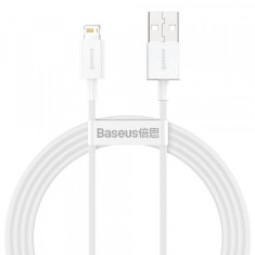 Cablu Date si Incarcare USB-A - Lightning Baseus Superior Series, 20W, 1.5m, Alb CALYS-B02