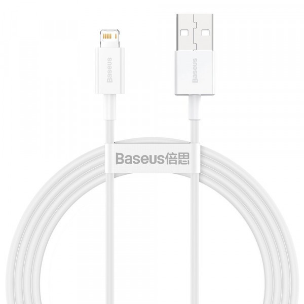 Cablu Date si Incarcare USB-A - Lightning Baseus Superior Series, 20W, 1.5m, Alb CALYS-B02