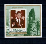Ajman 1970 - Personalități, Kennedy, colita dantelata neuzata
