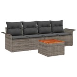 vidaXL Set de canapele pentru grădină Manual 5 pcs Gri 55 x 55 x 37 cm