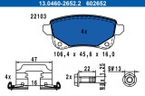 ATE 13.0460-2652.2 set placute frana,frana disc