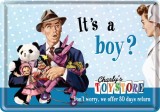 Placa metalica - It&#039;s a boy? - 10x14 cm, Nostalgic Art Merchandising