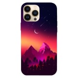 Husa compatibila cu Apple iPhone 15 Pro Max model Purple shades on forest, Silicon, TPU, Viceversa, Transparent, Carcasa