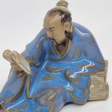 Bibelou portelan chinezesc vechi, vintage - Chinez cu cartea - marcat