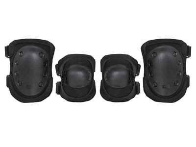 Set protectie genunchi si coate 8Fields Negru foto