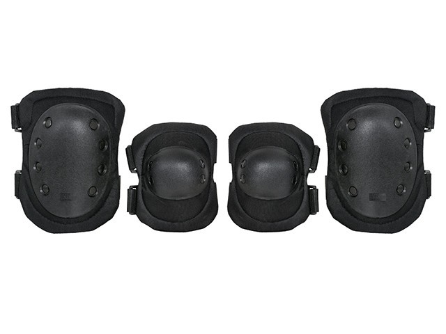 Set protectie genunchi si coate 8Fields Negru
