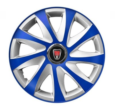 Set 4 Capace Roti pentru Rover, model Extra Drift Blue &amp;amp; Silver foto