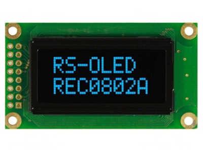Afișaj OLED Alfanumeric 8x2 58x32x10mm Albastru 16 PIN foto