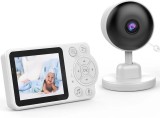 Monitor Video Bebelusi Wireless, Ecran LCD 2.8", Camera HD , Zoom 4x, Night Vision, Comunicare Bidirectionala, Senzor Temperatura și Securitate 2.4GHz