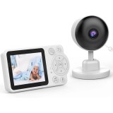 Monitor Video Bebelusi Wireless, Ecran LCD 2.8", Camera HD , Zoom 4x, Night Vision, Comunicare Bidirectionala, Senzor Temperatura și Securitate 2.4GHz
