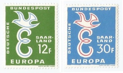 |Germania, Saar, Europa CEPT, 1958, MNH foto