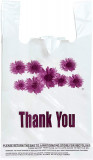 RALHOUSE Purple Flower Thank You Genți din plastic pentru tricouri - 308 buc/rol, Oem