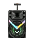 Boxă Portabilă cu Subwoofer de 8 Inch, Bluetooth, 100W PMPO, Lumini LED RGB și Microfon &ndash; Sunet Premium pentru Petreceri și Karaoke, putere 20W