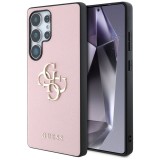 Husa pentru samsung galaxy s25 ultra - guess hardcase 4g grained big and classic logo - pink