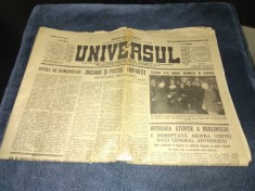 ZIARUL UNIVERSUL 23 NOIEMBRIE 1940 PLECAREA MARESALULUI ANTONESCU IN GERMANIA foto