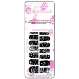 Stickere de unghii nail art alb cu negru, INGINAILS