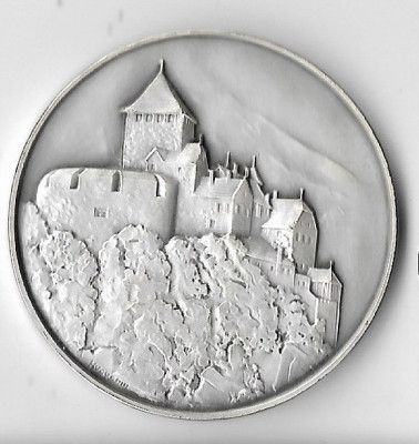 Medalie/Jeton-Briefmarken Ausstellung Vaduz LIBA 1982, 45 mm, 45 g-Liechtenstein foto