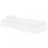 Cadru de pat mic single, alb, 75x190 cm, lemn masiv, DKD Home Decor