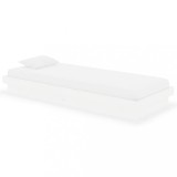 Cumpara ieftin Cadru de pat mic single, alb, 75x190 cm, lemn masiv