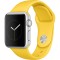 Curea din silicon galben pentru Apple Watch 42/44/45 mm, marimea M/L, seriile 1,2,3,4,5,6,7,8