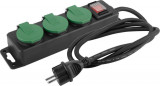 Cablu Strend Pro FS0701, L-8 m, cablu prelungitor, 3x priză + &icirc;ntrerupător, IP44