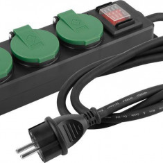 Cablu Strend Pro FS0701, L-5 m, cablu prelungitor, 3x priză + întrerupător, IP44