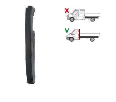 Stalp spate FORD TRANSIT (V184/5), 05.2000-04.2006; TRANSIT/TOURNEO (V347/8), 05.2006-04.2013, partea stanga, vertical; metal galvanizat; cabin colt; foto