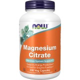 Supliment Citrat de Magneziu NOW Foods, 400 mg/porție, 240 capsule, vegan