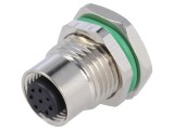 Soclu M12 8-PIN DeviceNet/CANopen THT IP67 30V