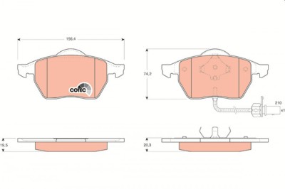 TRW GDB1440 COTEC set placute frana,frana disc foto