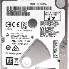 64. Hard Disk Laptop Hitachi Travelstar Z5K500, 500GB, 5400rpm, 8MB, SATA 3