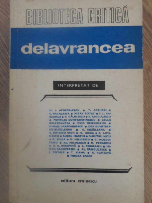 DELAVRANCEA INTERPRETAT-N.I, APOSTOLESCU SI COLAB.-125761