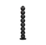 Bile Anale Balls of Lust cu Ventuza, PVC, Negru, 55 cm