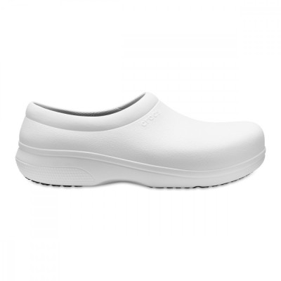 Saboti Crocs On The Clock Work Slip-On Alb - White foto