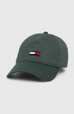 Cumpara ieftin Tommy Jeans șapcă de baseball din bumbac culoarea verde, cu imprimeu AM0AM11692