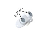 Baza pentru suport de steag, flippy, 2.8 cm, alba