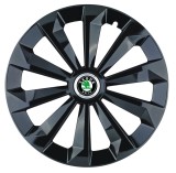 Cumpara ieftin Set 4 capace roti Fame negru R15 pentru gama auto Skoda