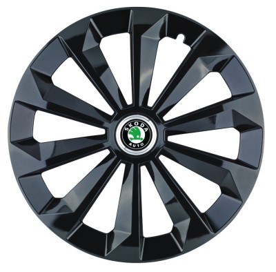 Set 4 capace roti Fame negru R15 pentru gama auto Skoda foto