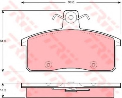Set placute frana,frana disc SUZUKI VITARA Cabrio (ET, TA) (1988 - 2002) TRW GDB3202 foto