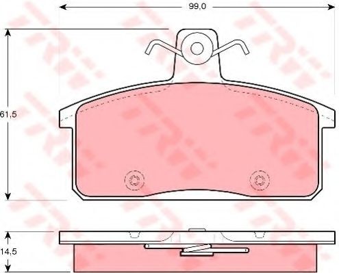 Set placute frana,frana disc SUZUKI VITARA Cabrio (ET, TA) (1988 - 2002) TRW GDB3202