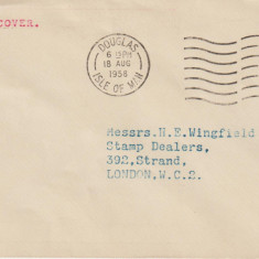 Isle of Man 1958 , Plic FDC Circulat